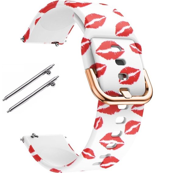 Ремінець Smooth до Samsung Galaxy Watch Active 22mm, Red Lips