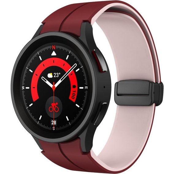 Силіконовий ремінець для Fitbit Inspire 3, Red Samsung Galaxy Watch 4 / 5 40/42/44/46/45MM PRO, Dark Blue / Red