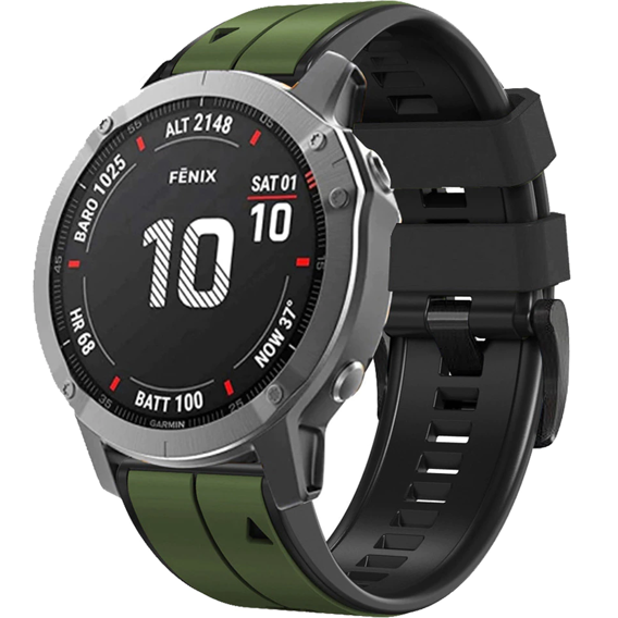 Силіконовий ремінець для Garmin Fenix 22mm, Army Green