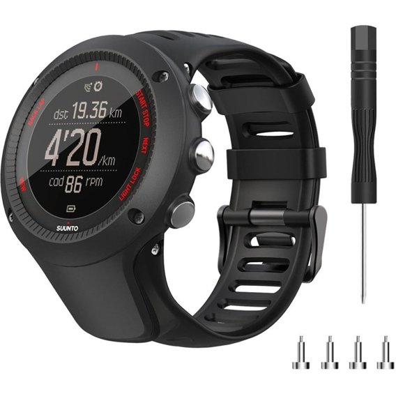 Силіконовий ремінець для Suunto 1/2/3/2S/2R/3P/3S/3R, Black