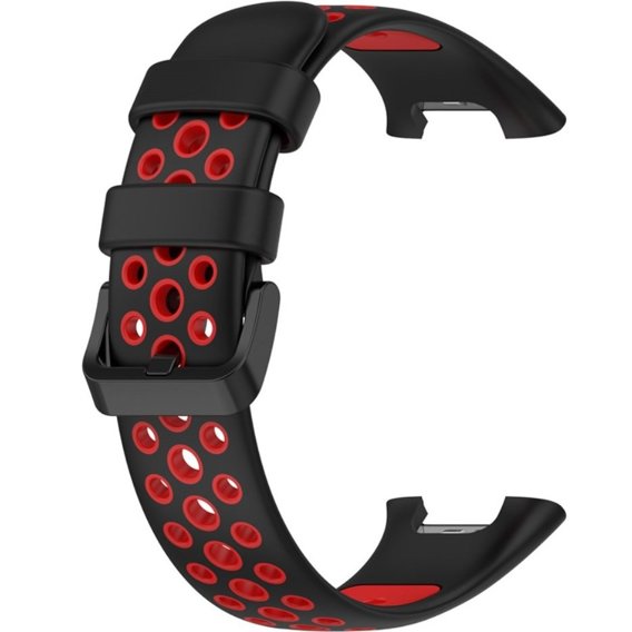 Силіконовий ремінець для Xiaomi Mi Band 7 Pro, Black / Red