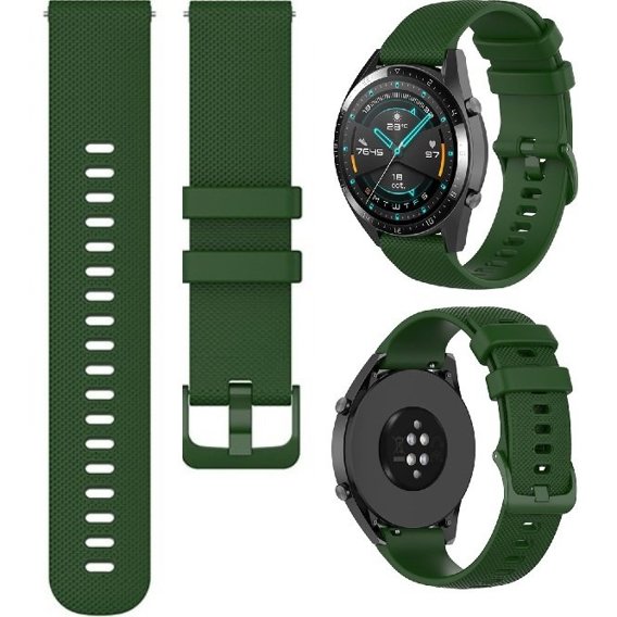 Силіконовий ремінець до Huawei Watch GT Runner / GT 3 46mm, Army Green