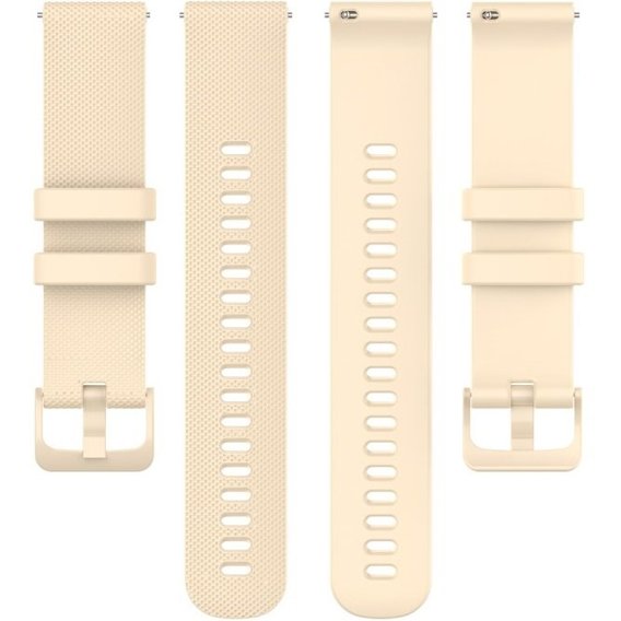 Силіконовий ремінець 18mm до Garmin Vivomove 3S / Vivoactive 4S, Beige