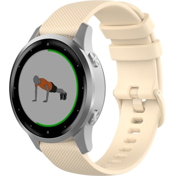 Силіконовий ремінець 18mm до Garmin Vivomove 3S / Vivoactive 4S, Beige