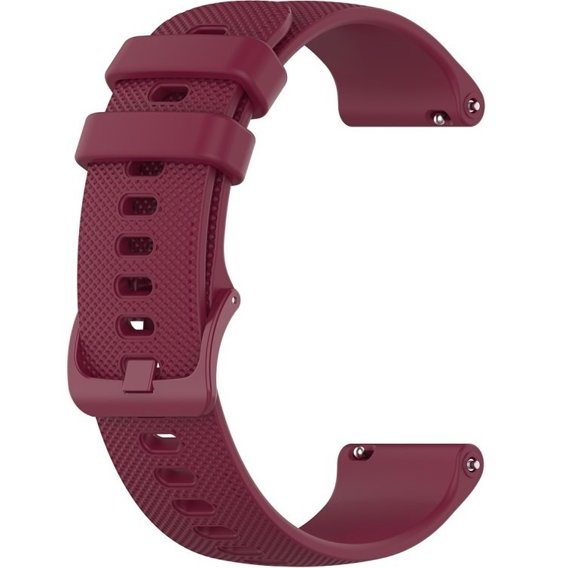 Силіконовий ремінець 18mm до Garmin Vivomove 3S / Vivoactive 4S, Wine Red