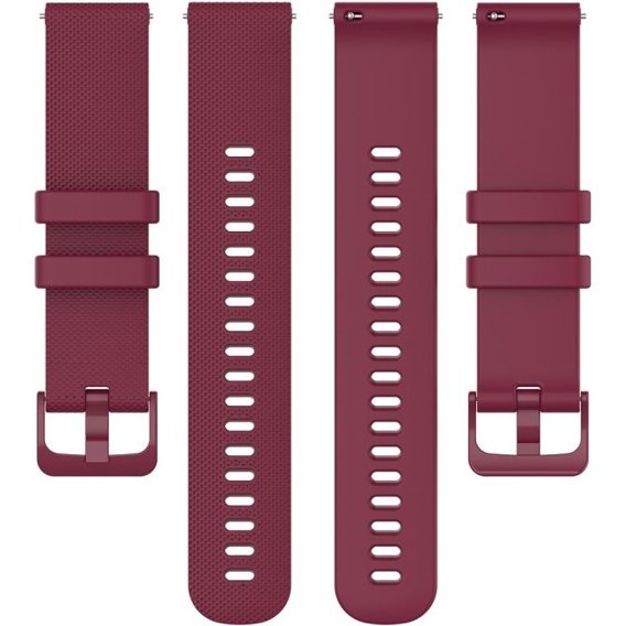 Силіконовий ремінець 18mm до Garmin Vivomove 3S / Vivoactive 4S, Wine Red