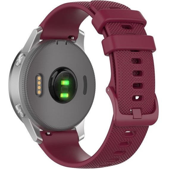 Силіконовий ремінець 18mm до Garmin Vivomove 3S / Vivoactive 4S, Wine Red