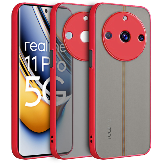 Тонкий чохол до Realme 11 Pro / 11 Pro +, Slim, прозорий / червоний