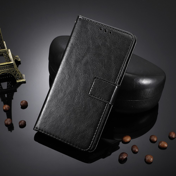 Футляр з клапаном для Asus ROG Phone 7 5G, Crazy Horse Wallet, чорний