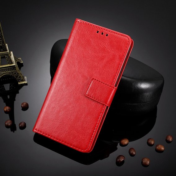 Футляр з клапаном для OnePlus Nord CE 3 Lite 5G, Crazy Horse Wallet, червоний