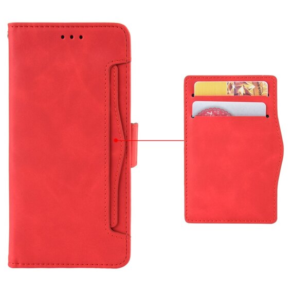 Футляр з клапаном для T Phone 2 5G, Card Slot, червоний