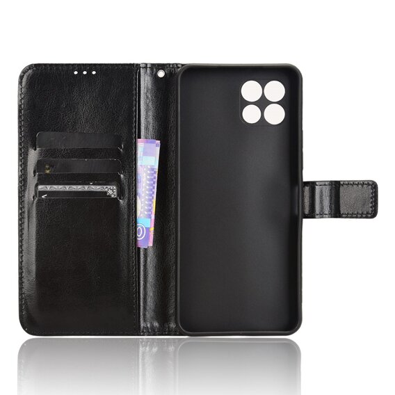 Футляр з клапаном для T Phone 2 5G, Crazy Horse Wallet, чорний