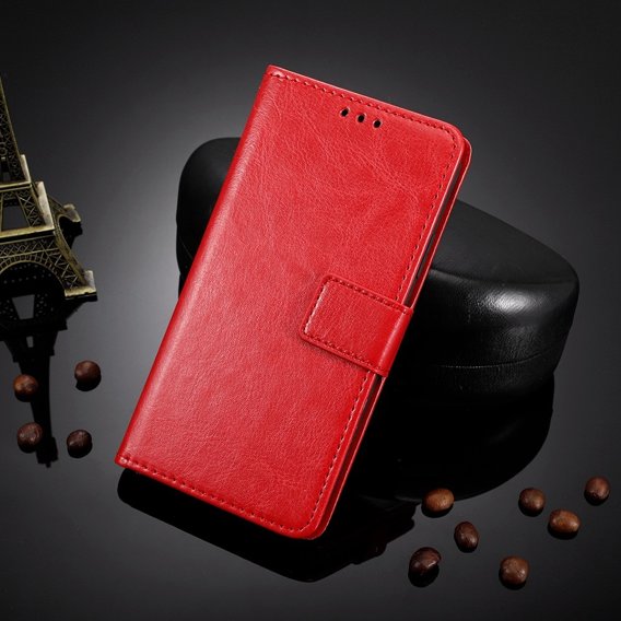 Футляр з клапаном для T Phone 5G, Crazy Horse Wallet, червоний