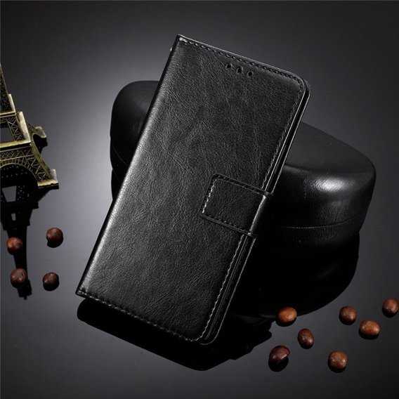 Футляр з клапаном для Xiaomi 12T, Crazy Horse Wallet, чорний