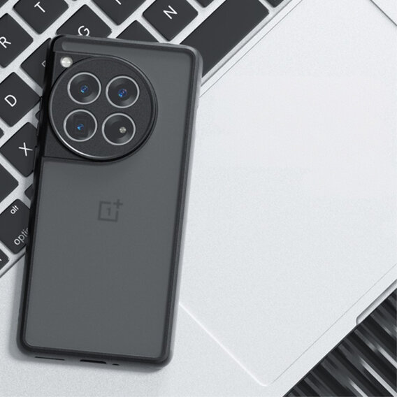 Чохол для OnePlus 12 5G, Fusion Hybrid, із захистом камери, прозорий / чорний