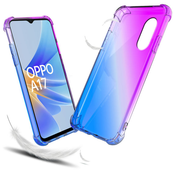 Чохол для Oppo A17, Gradient Dropproof, Фіолетовий / синій