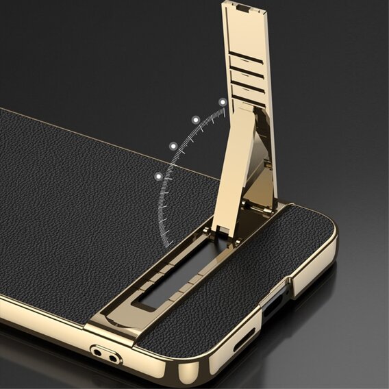 Чохол для Samsung Galaxy S24, Electro Frame Leather, з підставкою, чорний
