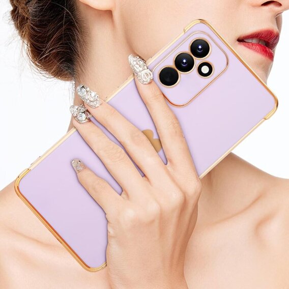 Чохол для Samsung Galaxy S24, Electro heart, фіолетовий + Full Glue Ceramic Glass