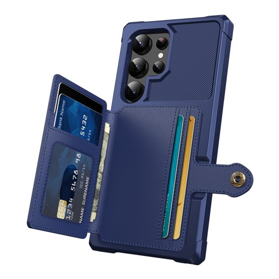 Чохол для Samsung Galaxy S24 Ultra Card Holder Kickstand, Card Holder Kickstand, м'яти
