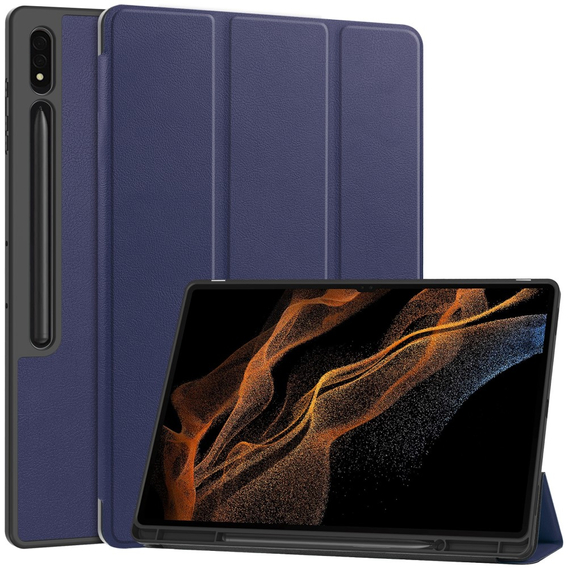 Чохол для Samsung Galaxy Tab S10 Ultra, Smartcase з місцем для стилуса, темно-синій