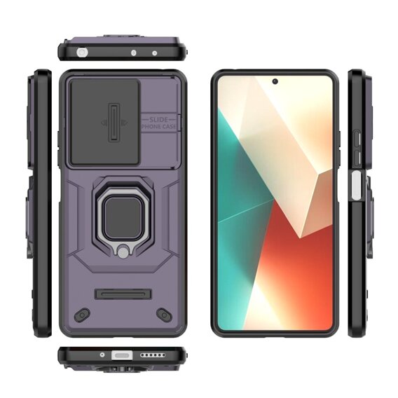 Чохол для Xiaomi Redmi Note 13 5G, KickStand Camera Lens, фіолетовий