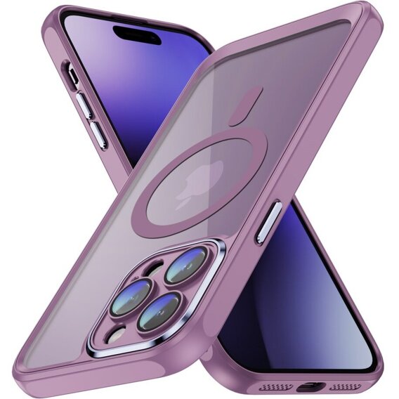 Чохол для iPhone 15 Pro, ERBORD Impact Guard, MagSafe, фіолетовий