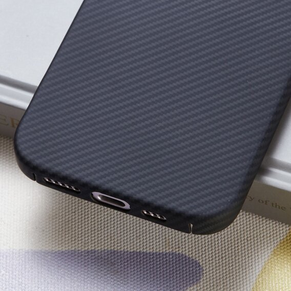 Чохол для iPhone 16 Plus, Aramid Fiber Cover, чорний