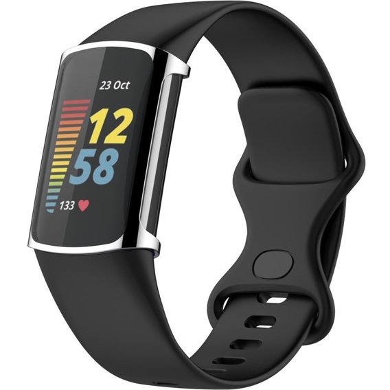 Чохол з вбудованим склом для Fitbit Charge 5, Silver