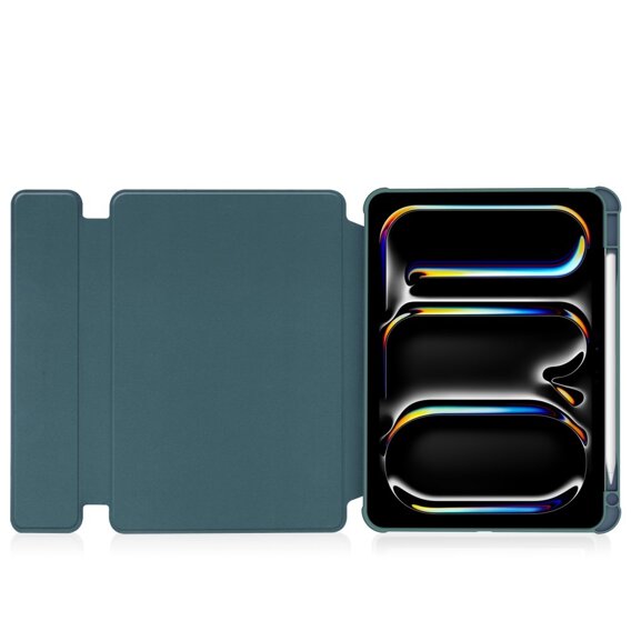 Чохол + клавіатура Samsung Galaxy Tab S9 FE+ Plus, Rotary 360° Leather, темно-зелений