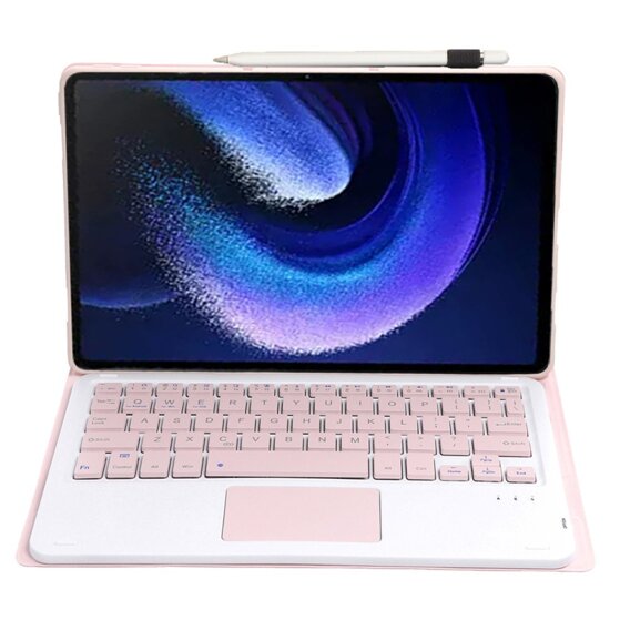 Чохол + клавіатура Xiaomi Pad 6 / 6 Pro, Touchpad, рожевий