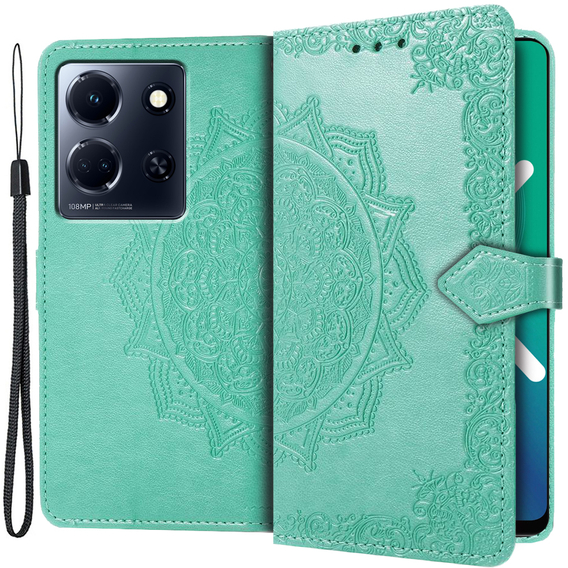 Чохол-книжка для Infinix Note 30 5G, Mandala, зелений