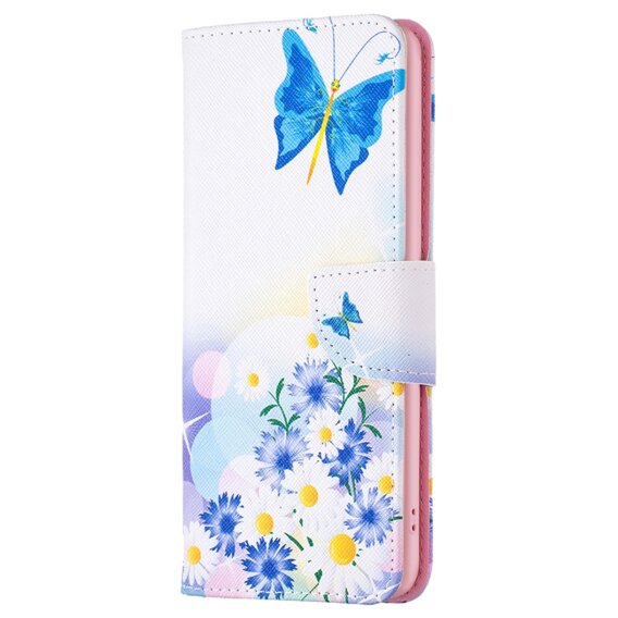 Чохол-книжка для Oppo A38 4G / Oppo A18 4G, Wallet, Butterfly & Flowers білий