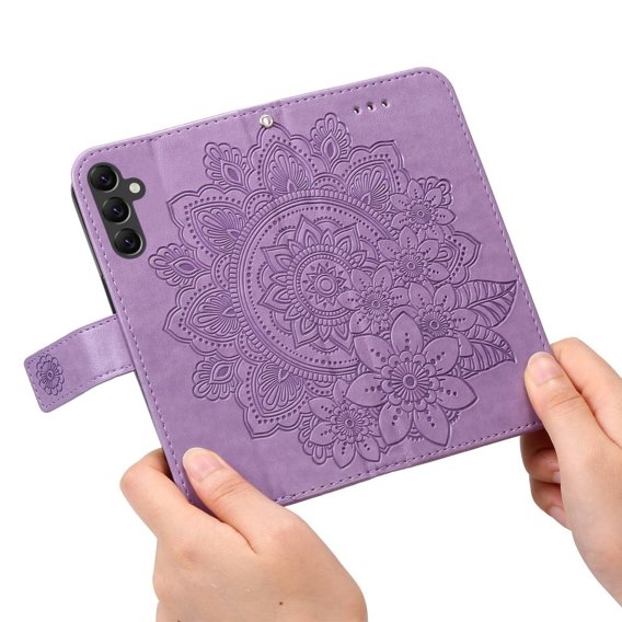 Чохол-книжка для Samsung Galaxy A14 4G/5G, Mandala Flower, фіолетовий