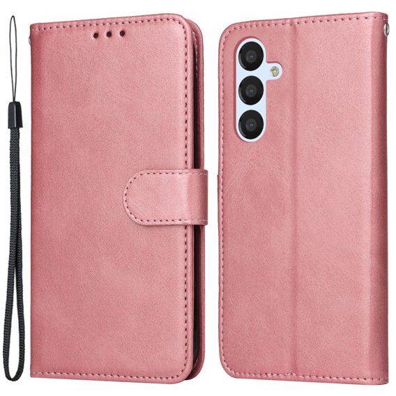 Чохол-книжка для Samsung Galaxy A34 5G, Leather Wallet, рожевий rose gold