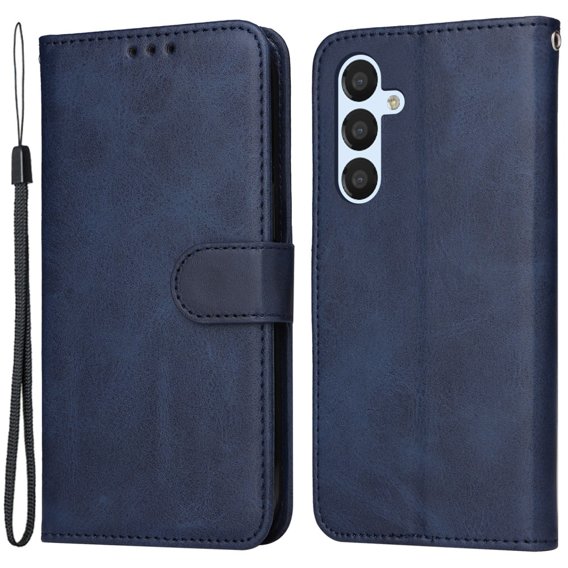 Чохол-книжка для Samsung Galaxy A34 5G, Leather Wallet, темно-синій