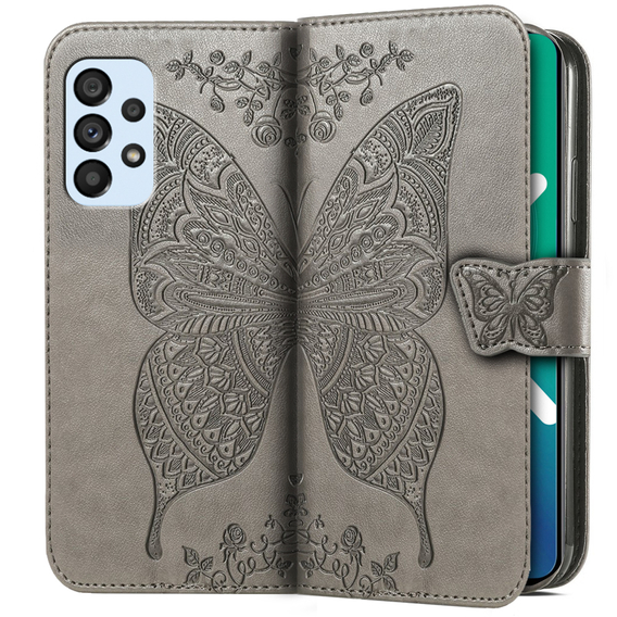 Чохол-книжка для Samsung Galaxy A53 5G, Butterfly, сірий
