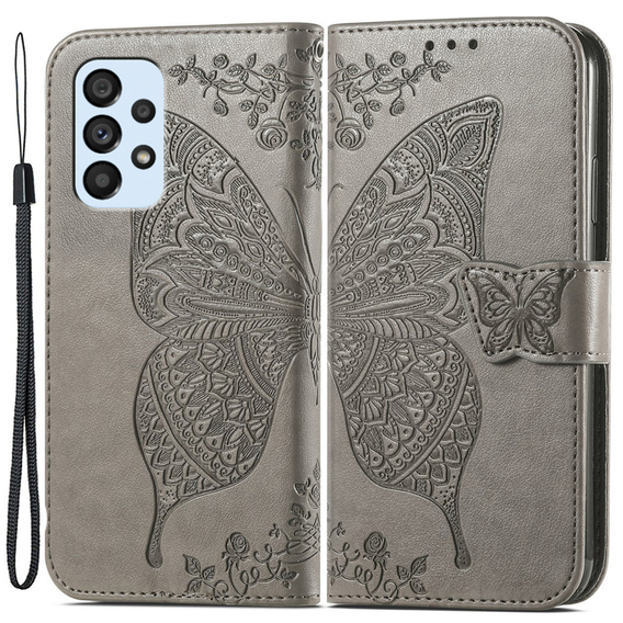 Чохол-книжка для Samsung Galaxy A53 5G, Butterfly, сірий