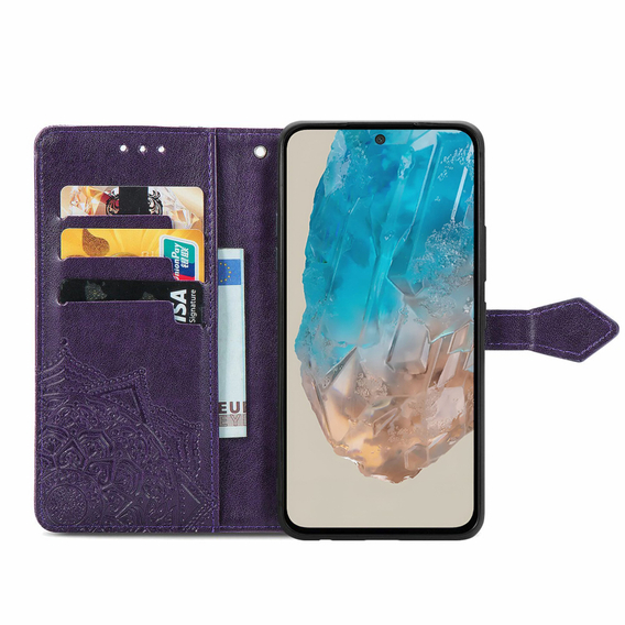 Чохол-книжка для Samsung Galaxy M35, Mandala, фіолетовий