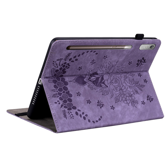 Чохол-накладка для Lenovo Tab P12, flower, фіолетовий