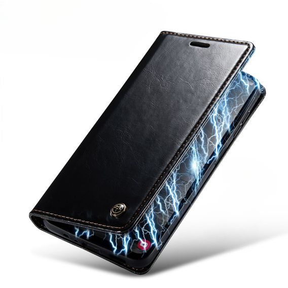 Чохол-обкладинка CASEME для Samsung Galaxy A34 5G, Waxy Textured, чорний