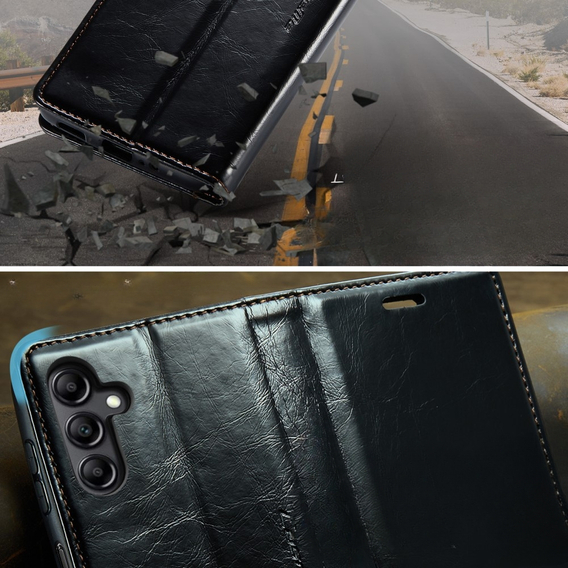 Чохол-обкладинка CASEME для Samsung Galaxy A34 5G, Waxy Textured, чорний