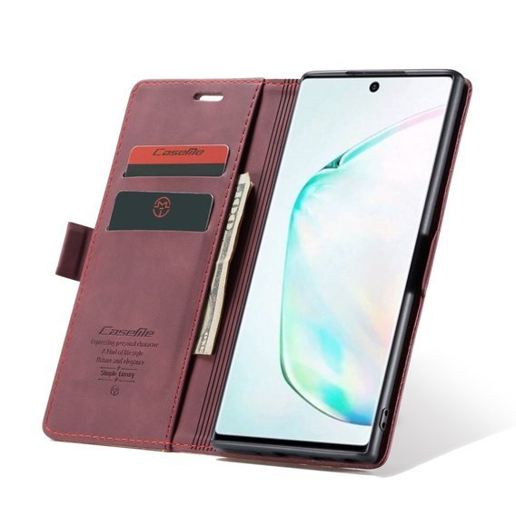 Чохол-сумка для Samsung Galaxy Note 10 Plus/5G, Leather Wallet Case, червоний