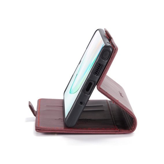 Чохол-сумка для Samsung Galaxy Note 10 Plus/5G, Leather Wallet Case, червоний