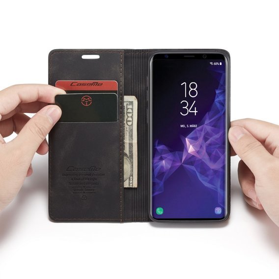 Чохол-сумка для Samsung Galaxy S9, Leather Wallet Case, чорний