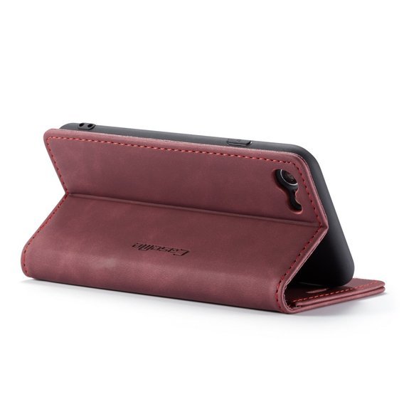 Чохол-сумка для iPhone 7/8/SE 2020/SE 2022, Leather Wallet Case, бордовий