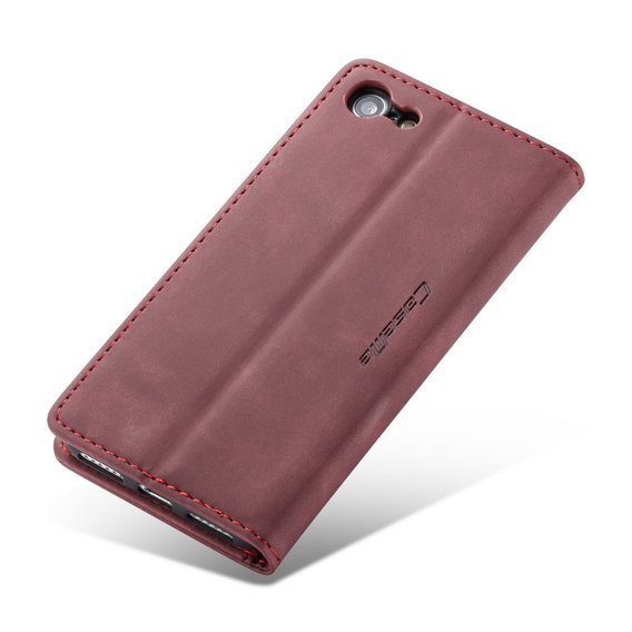 Чохол-сумка для iPhone 7/8/SE 2020/SE 2022, Leather Wallet Case, бордовий