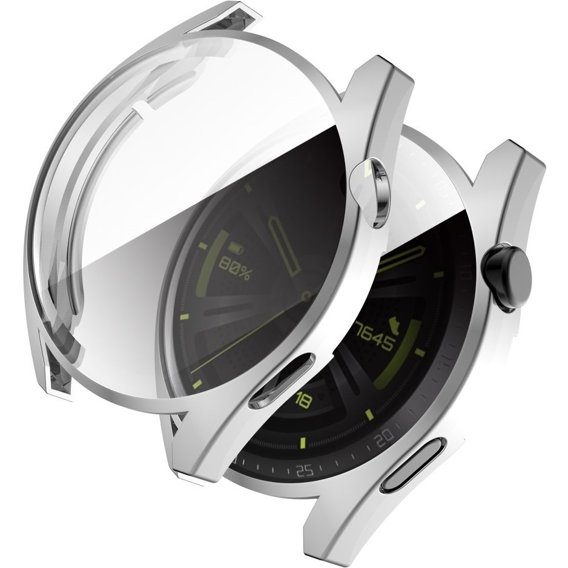 Чохол 2в1 із захистом екрану дял годинника  Huawei Watch GT 3 46mm, Silver