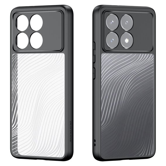 Чохол DuxDucis для Xiaomi Poco F6 Pro, Aimo case, прозорий / чорний