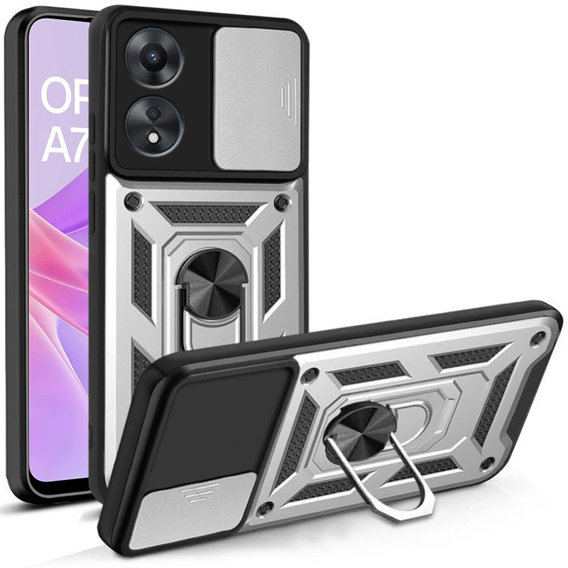 Чохол NOX Camera Slide Oppo A78 5G, CamShield Slide, срібло