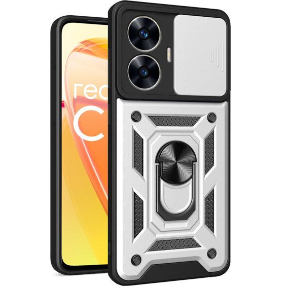 Чохол NOX Camera Slide Realme C55, CamShield Slide, срібло